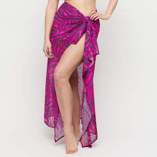MALABO hot pink zebra Bademode Pareo