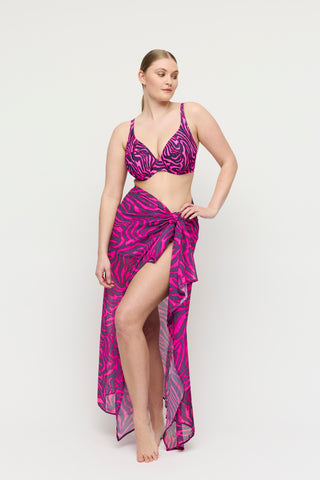 MALABO hot pink zebra Bademode Pareo