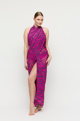 MALABO hot pink zebra Bademode Pareo