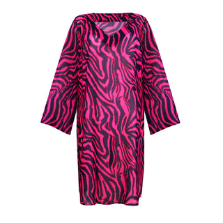 MALABO hot pink zebra Bademode Kaftan