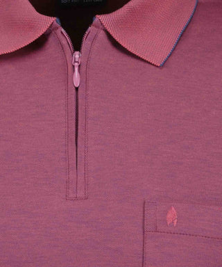 Softknit-Poloshirt mit Zip