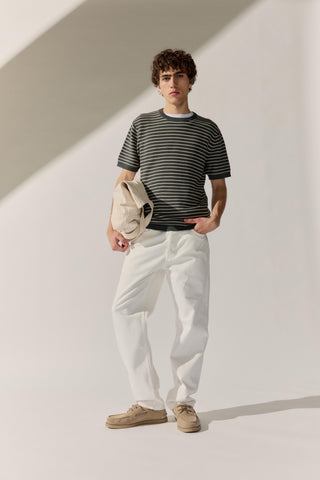 Rundhals Strick Shirt 1/2 Arm