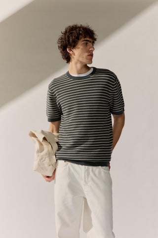 Rundhals Strick Shirt 1/2 Arm
