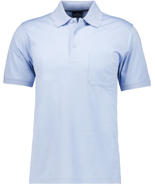 Softknit-Polo mit Brusttasche, kurzarm