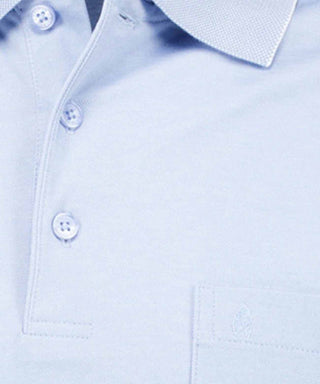 Softknit-Polo mit Brusttasche, kurzarm