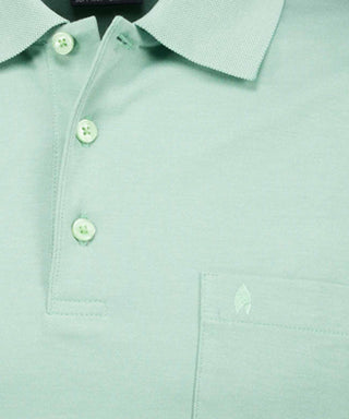 Softknit-Polo mit Brusttasche, kurzarm