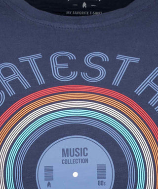 T-Shirt mit 80ies-Print,  Rundhals