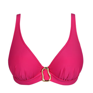 UVITA Deep Magenta Unterlegtes Bikini-Top tief.