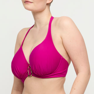 UVITA Deep Magenta Unterlegtes Bikini-Top tief.