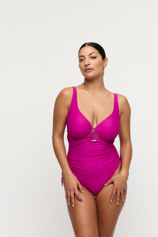UVITA Deep Magenta Tiefdekolletierter Badeanzug