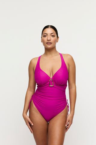 UVITA Deep Magenta Tiefdekolletierter Badeanzug