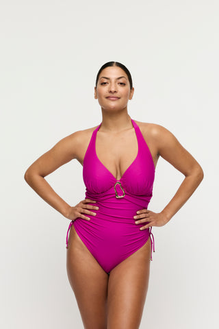 UVITA Deep Magenta Tiefdekolletierter Badeanzug