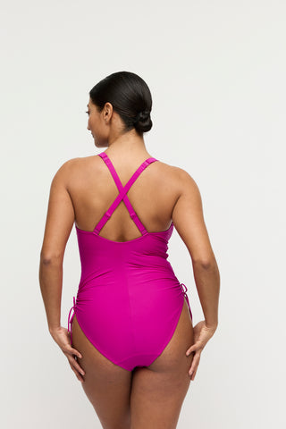 UVITA Deep Magenta Tiefdekolletierter Badeanzug
