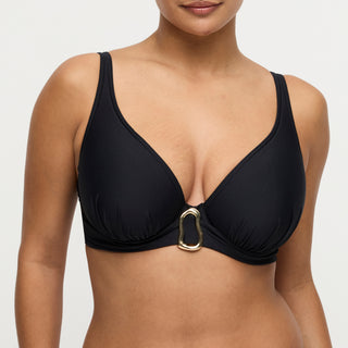 UVITA schwarz Unterlegtes Bikini-Top tief.