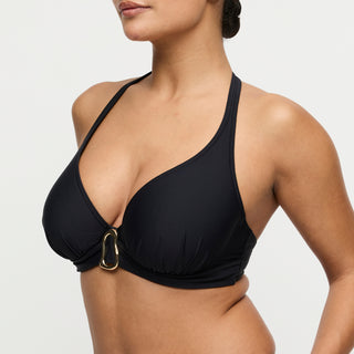 UVITA schwarz Unterlegtes Bikini-Top tief.