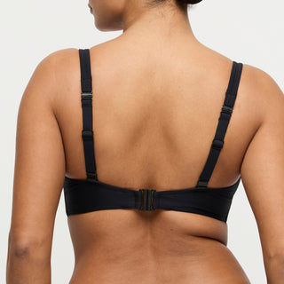 UVITA schwarz Unterlegtes Bikini-Top tief.