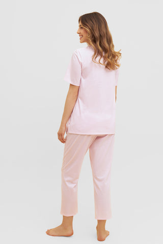 Py, 1/2 sleeve, pants 7/8, angular, Rosewater