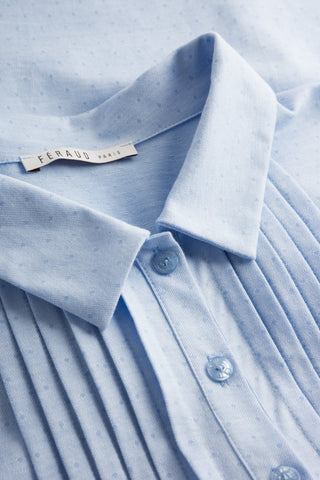 Py, 1/2 sleeve, pants 1/1, button p, Skyblue