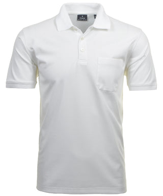 Softknit-Polo mit Brusttasche, kurzarm