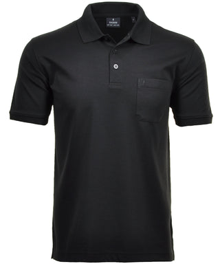 Softknit-Polo mit Brusttasche, kurzarm