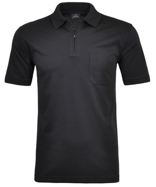 Softknit-Poloshirt mit Zip