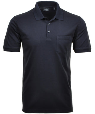 Softknit-Polo mit Brusttasche, kurzarm