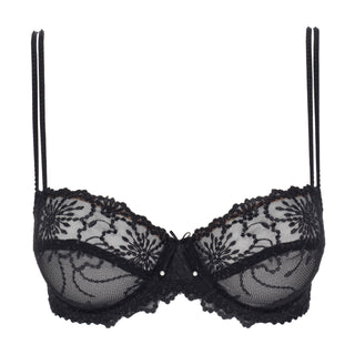 JANE schwarz Balconette-BH horizontale Naht