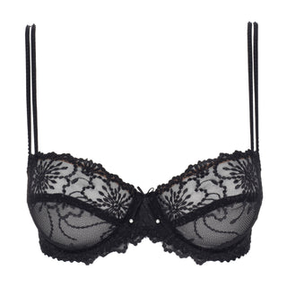 JANE schwarz Balconette-BH horizontale Naht