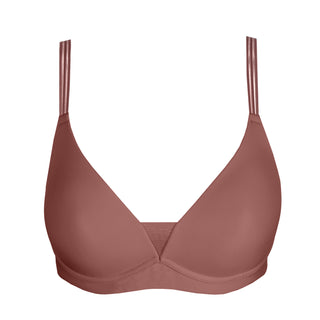 LOUIE satin taupe Vollschalen-BH ohne Bügel
