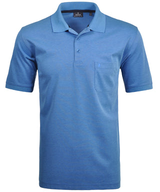 Softknit-Polo mit Brusttasche, kurzarm