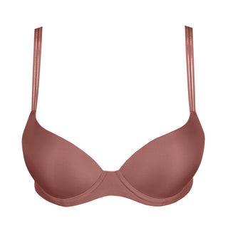LOUIE satin taupe Push-up BH