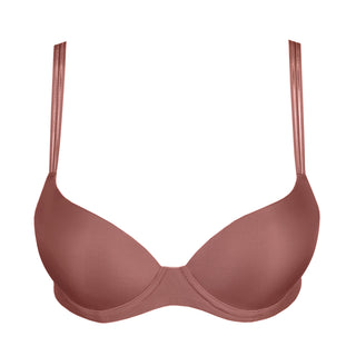 LOUIE satin taupe Push-up BH