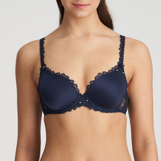 JANE Velvet Blue Unterlegter BH Herzform