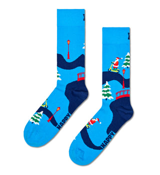 Santa On The Way To Work Sock