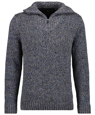 Tweed-Pullover mit Troyer