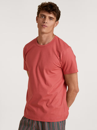 HERREN T-Shirt, mineral red