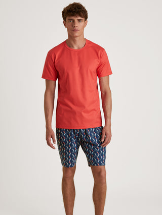 HERREN T-Shirt, cayenne Red