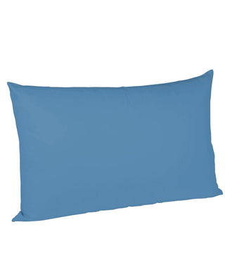 S-009100 | colours | fleuresse | Blaue Kissenbezüge aus edlem Mako Satin |  6072 MEERESBLAU  | 100% Baumwolle | 4043202392500