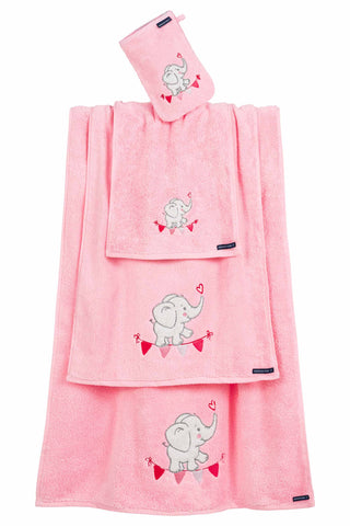 Kinderfrottier, Luxus Baumwolle, Elefant, rosa