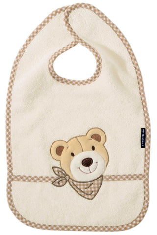 Morgenstern Lätzchen Bär, Luxus Baumwolle, creme