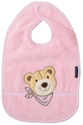 Morgenstern Lätzchen Bär, Luxus  Baumwolle, rosa