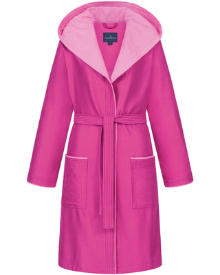 Morgenstern Bademantel Damen Kapuze, leicht, Skylight, RONJA, fuchsia, S