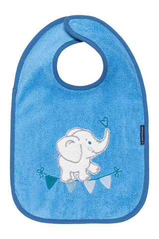 Kinderlätzchen,Luxus Baumwolle, Elefant, blau