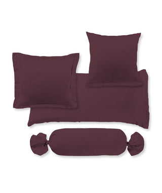 S-009100 | colours | fleuresse | Feine Kissenhülle aus Mako Satin |  4074 PFLAUME  | 100% Baumwolle | 4043202238266