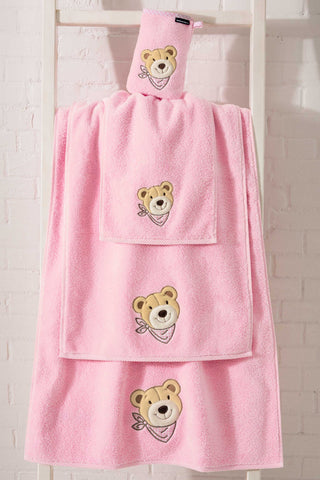 Morgenstern Bär  Handtuch, Duschtuch, Gästetuch, Waschhandschuh, 100% BW, rosa