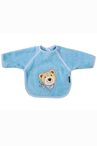 Morgenstern Lätzchen mit Arm Bär, Luxus Baumwolle, blau