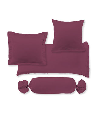 S-009100 | colours | fleuresse | Kissenhülle aus MAKO SATIN Beerenfarbe |  5015 HIMBEERE  | 100% Baumwolle | 4043202362220