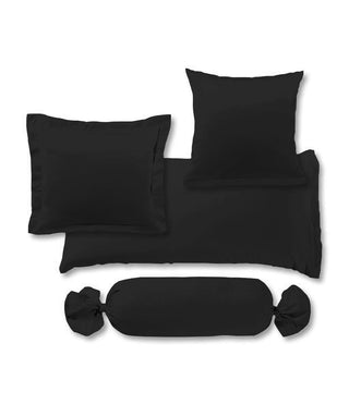 S-009100 | colours | fleuresse | Edler Kissenbezug aus Mako Satin |  0941 SCHWARZ  | 100% Baumwolle | 4043202060690