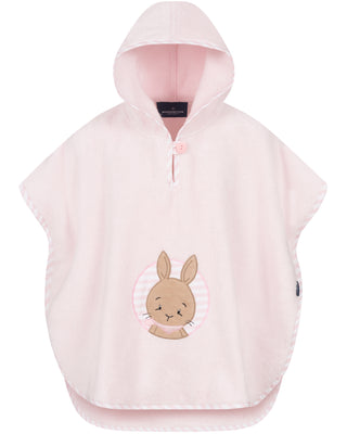 Morgenstern Badeponcho 1-3 Jahre, Luxus Baumwolle, HASE, rosa