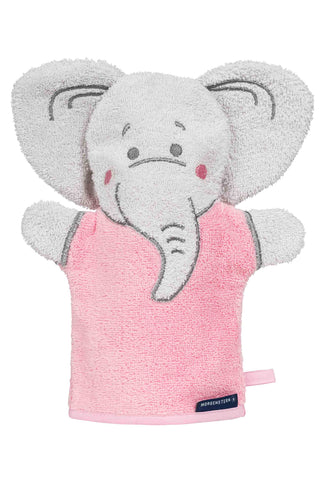 Waschfigur, Baumwolle, Elefant, rosa